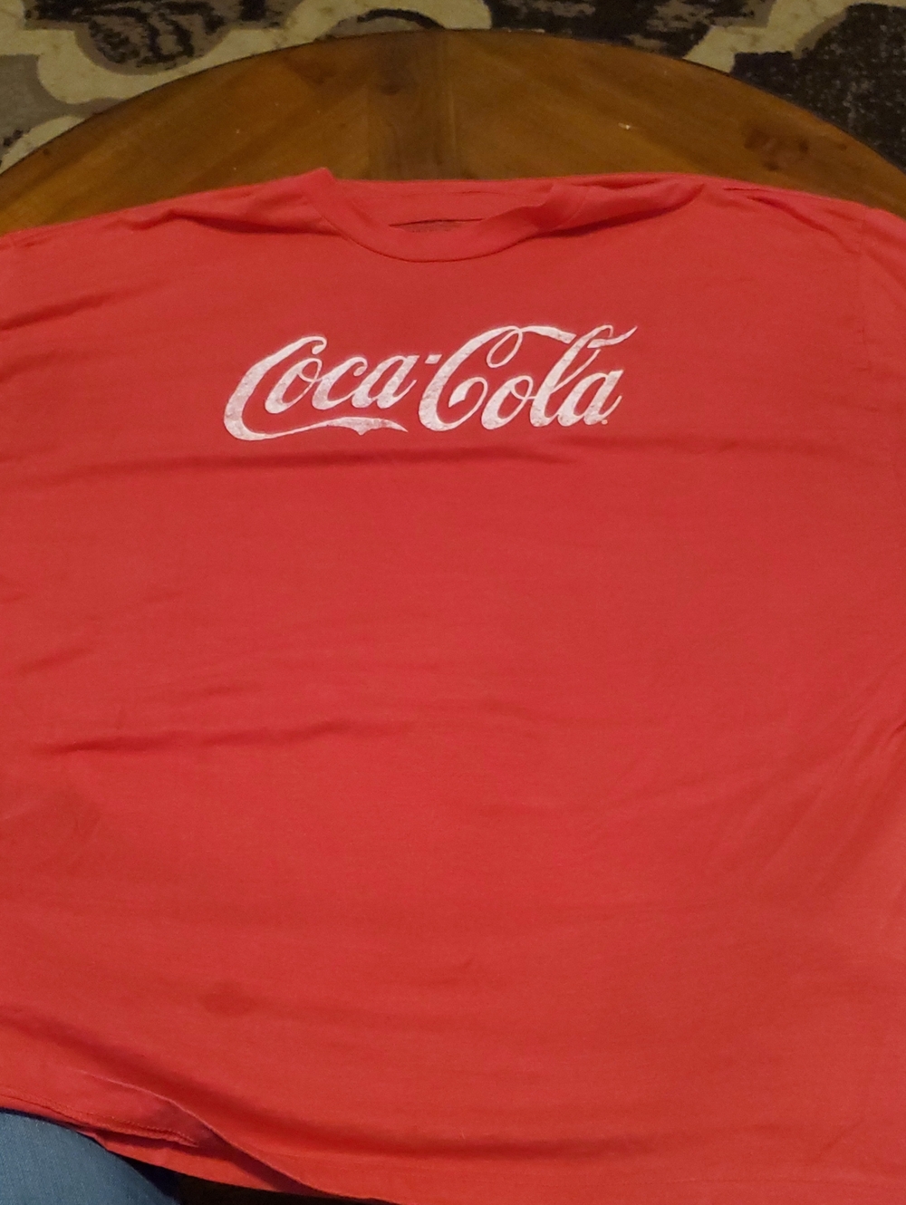 Coca Cola Coral-Red Logo Short Sleeve Tee for Men